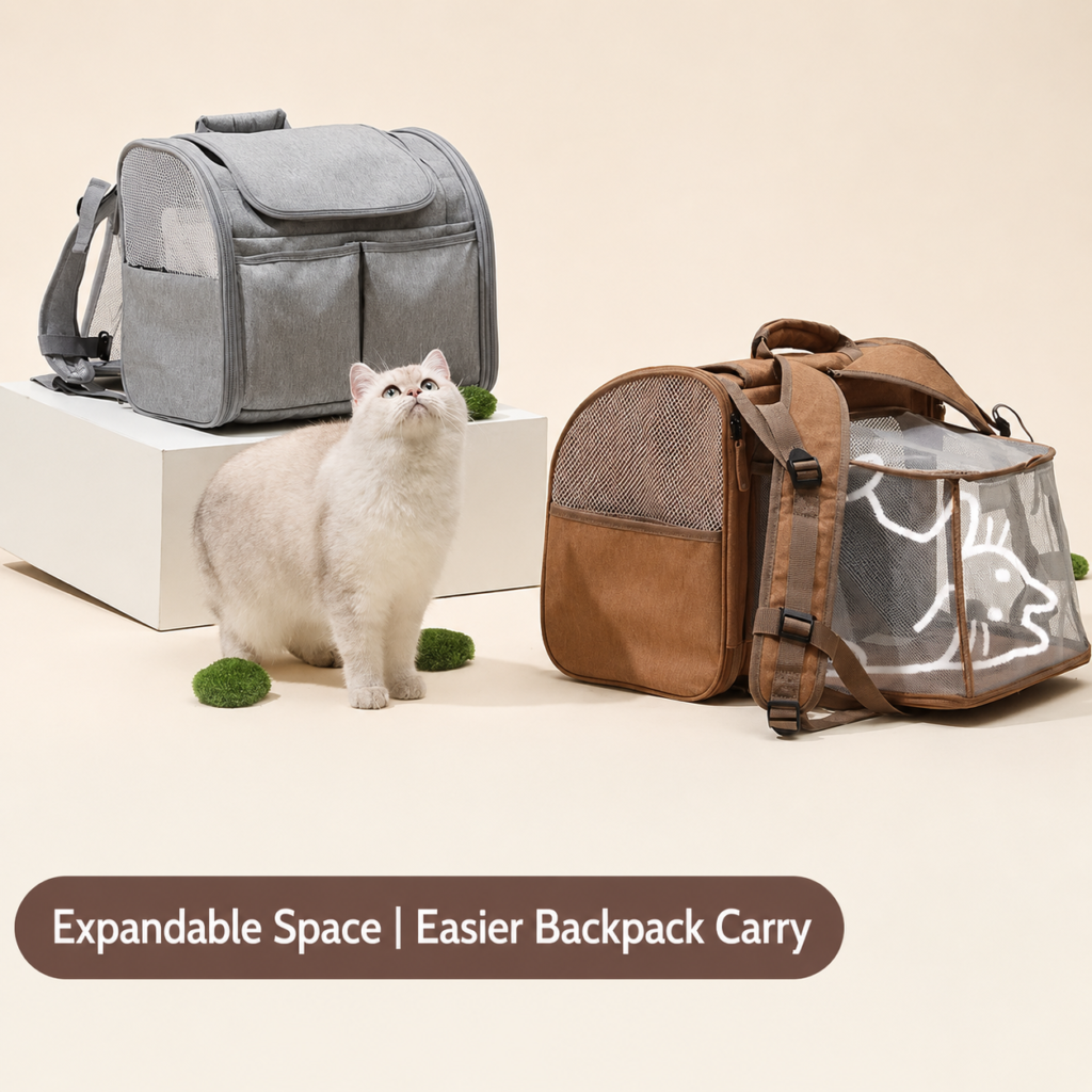 Expandable Cat Backpack – Large-Capacity Pet Carrier for Travel CW-107