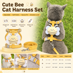 Bee Cat Harness and Leash Set for Cats CW-005 相册1