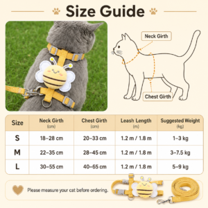 Bee Cat Harness and Leash Set for Cats CW-005 相册2