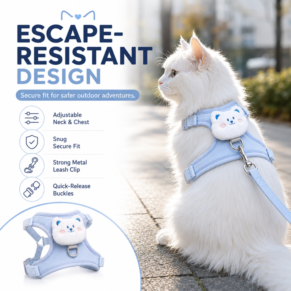 Cat Vest Harness with Leash for Cats CW-007