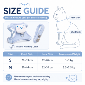 Cat Vest Harness with Leash for Cats CW-007 相册2