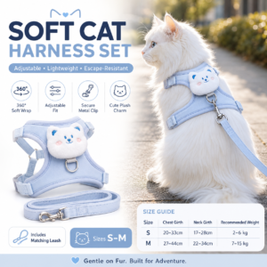 Cat Vest Harness with Leash for Cats CW-007 相册3