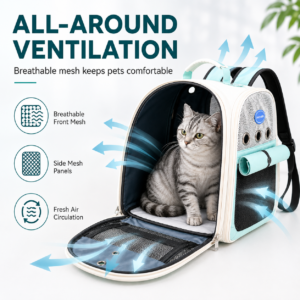 All-Season Breathable Cat Dog Travel Backpack Carrier CW-008 相册4