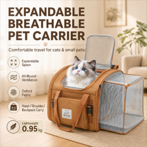 Expandable Large Cat Backpack Carrier for Pet Travel CW-009