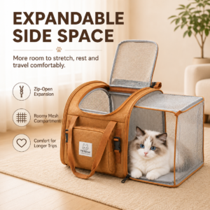 Expandable Large Cat Backpack Carrier for Pet Travel CW-009 相册2