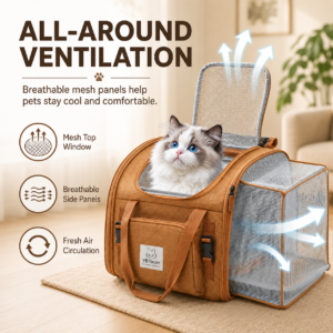 Expandable Large Cat Backpack Carrier for Pet Travel CW-009 相册3