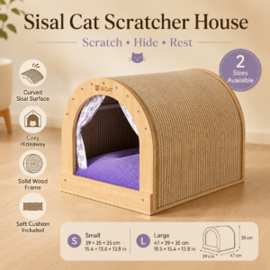 Curved Sisal Cat House Scratcher for Cats CW-012