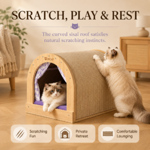 Curved Sisal Cat House Scratcher for Cats CW-012 相册2