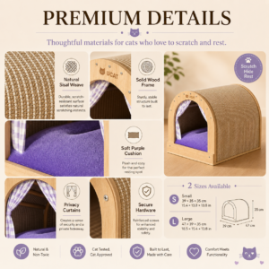 Curved Sisal Cat House Scratcher for Cats CW-012 相册4