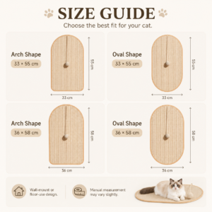 Wall-Mounted Oval Sisal Cat Scratcher for Cats CW-013 相册5