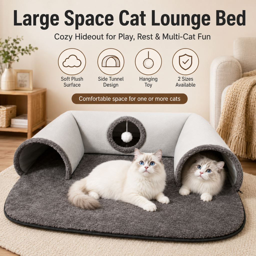 Elevated Wooden Cat Bunk Bed for Cats CW-016