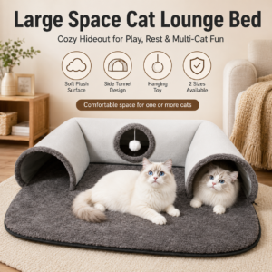 Elevated Wooden Cat Bunk Bed for Cats CW-016