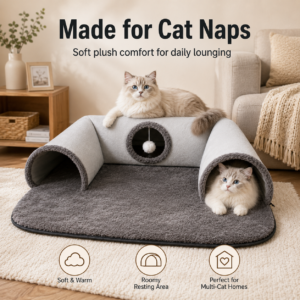 Elevated Wooden Cat Bunk Bed for Cats CW-016 相册2