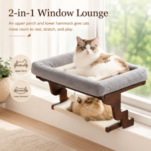 Single-Layer Plush Cat Window Perch for Cats CW-020 相册3