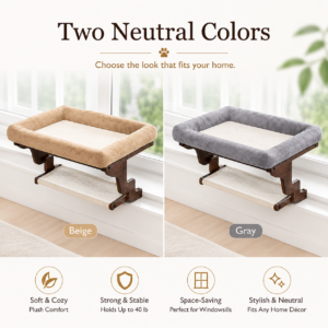 Single-Layer Plush Cat Window Perch for Cats CW-020 相册4
