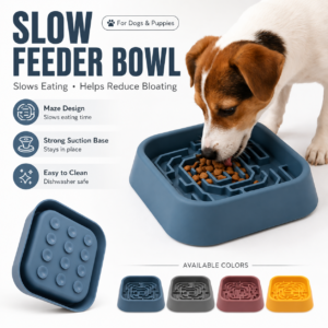 Ceramic-Style Pet Feeding Bowl - Rounded bowl shape CW-021