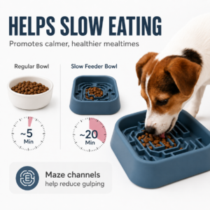 Ceramic-Style Pet Feeding Bowl - Rounded bowl shape CW-021 相册1