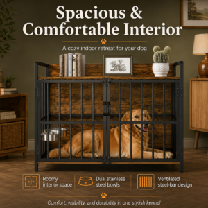 Furniture-Style Wooden Top Dog Crate for Dogs CW-023 相册1