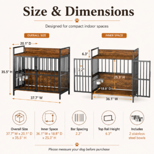 Furniture-Style Wooden Top Dog Crate for Dogs CW-023 相册4