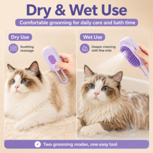 Self-Cleaning Pet Grooming Brush - Dense grooming pins CW-025 相册2