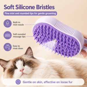 Self-Cleaning Pet Grooming Brush - Dense grooming pins CW-025 相册4