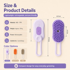 Self-Cleaning Pet Grooming Brush - Dense grooming pins CW-025 相册5