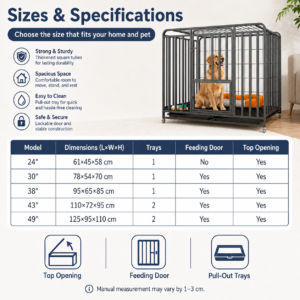 Heavy-Duty Metal Dog Crate for Dogs CW-028 相册4