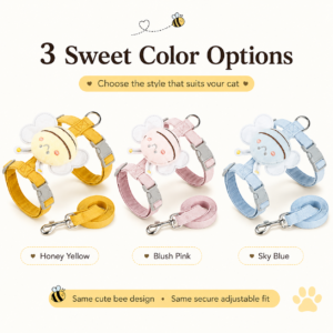Bee H-Style Cat Harness and Leash Set for Cats CW-029 相册1