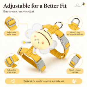 Bee H-Style Cat Harness and Leash Set for Cats CW-029 相册2