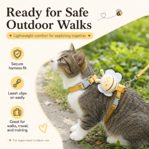 Bee H-Style Cat Harness and Leash Set for Cats CW-029 相册3