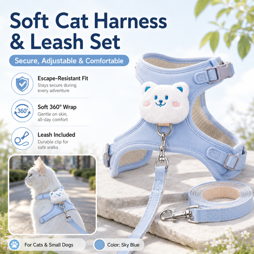 Cat Vest Harness with Leash for Cats CW-030