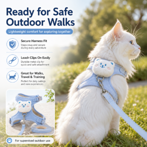Cat Vest Harness with Leash for Cats CW-030 相册1