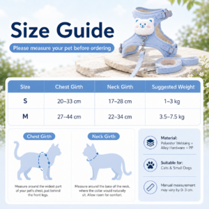 Cat Vest Harness with Leash for Cats CW-030 相册5