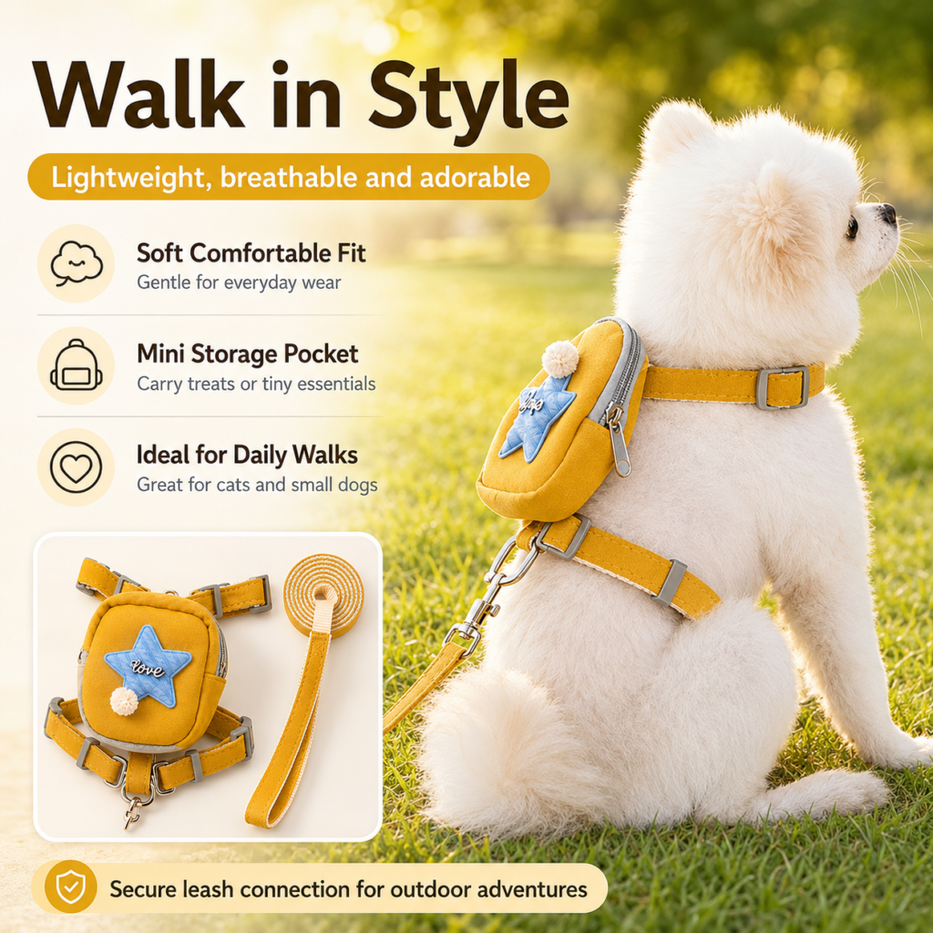 Backpack-Style Dog Harness for Dogs CW-031