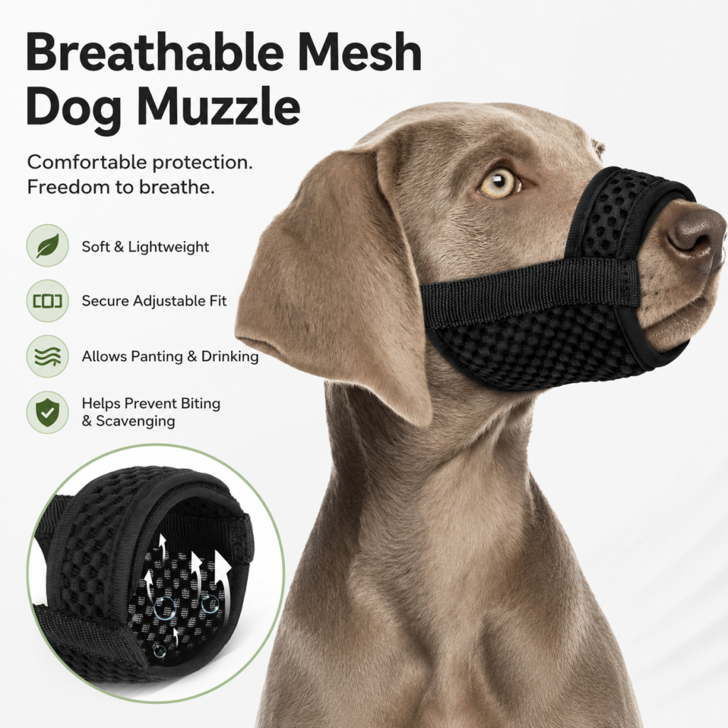 Breathable Mesh Dog Muzzle for Dogs CW-037