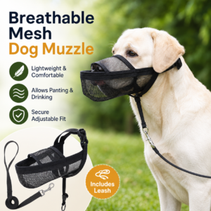 Dog Muzzle with Lead Attachment for Dogs CW-039