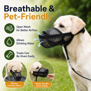 Dog Muzzle with Lead Attachment for Dogs CW-039 相册1