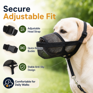 Dog Muzzle with Lead Attachment for Dogs CW-039 相册2