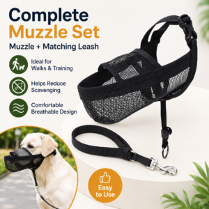 Dog Muzzle with Lead Attachment for Dogs CW-039 相册4