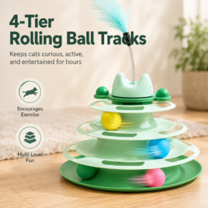 Four-Level Cat Track Tower Toy for Cats CW-041 相册2