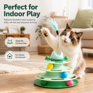 Four-Level Cat Track Tower Toy for Cats CW-041 相册4