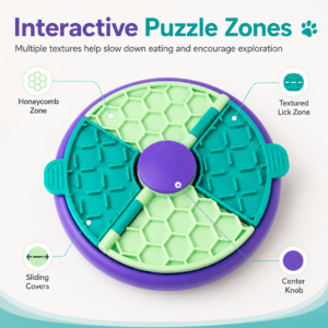 Interactive Slow Feeder Puzzle Bowl - Multi-zone feeding design CW-042 相册1
