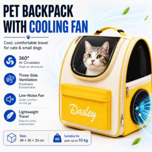 AI Smart Fan Foldable Cat Dog Travel Backpack Carrier CW-093