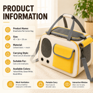 Foldable Breathable Cat Dog Travel Backpack Carrier CW-095 相册1