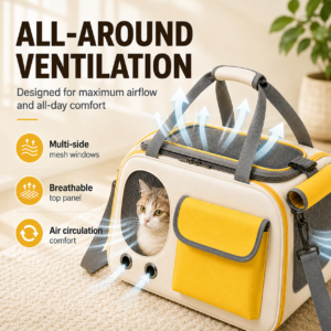 Foldable Breathable Cat Dog Travel Backpack Carrier CW-095 相册2