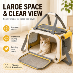 Foldable Breathable Cat Dog Travel Backpack Carrier CW-095 相册3