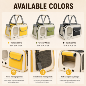 Foldable Breathable Cat Dog Travel Backpack Carrier CW-095 相册5