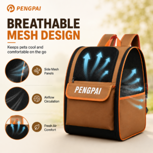 Foldable Large Breathable Cat Dog Backpack Carrier CW-096 相册2