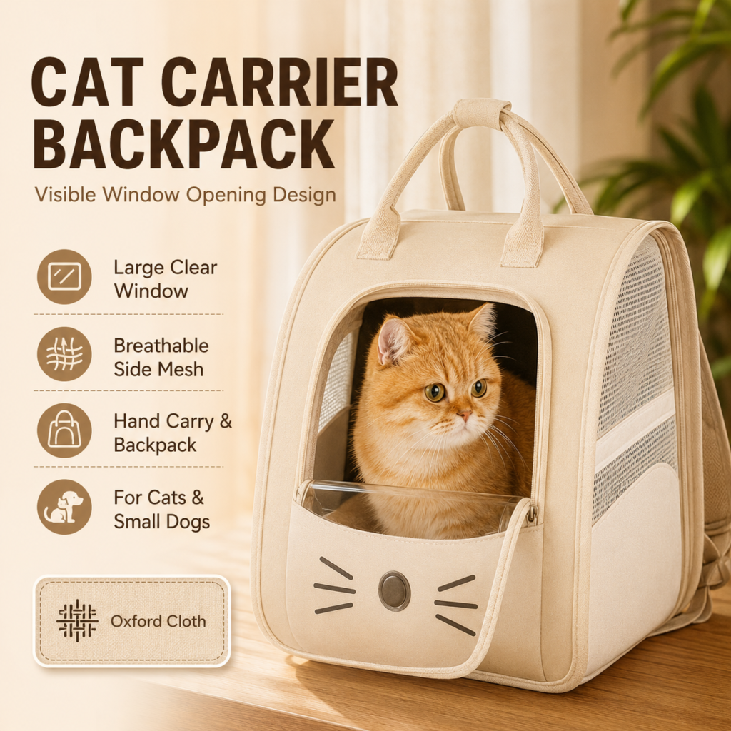 Foldable Anti-Scratch Cat Travel Backpack Carrier Bag CW-101