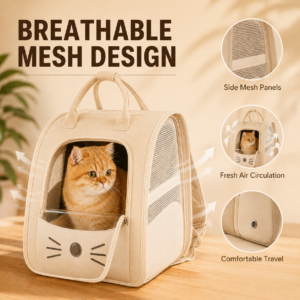 Foldable Anti-Scratch Cat Travel Backpack Carrier Bag CW-101 相册3